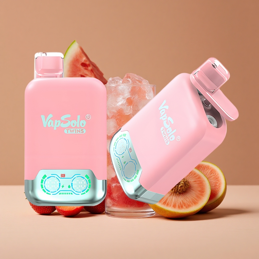 Vapsolo Twins 20000 Puffs Fresa Hielo Mango Melocotón Sandía con 40 ml